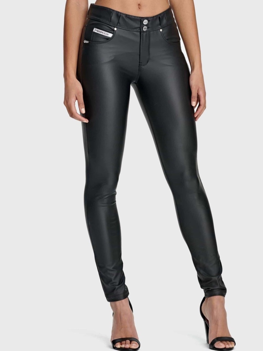 Freddy N.O.W Faux Leather High Waist Pants Black | Size US 4